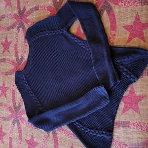 Halogen braided sweater